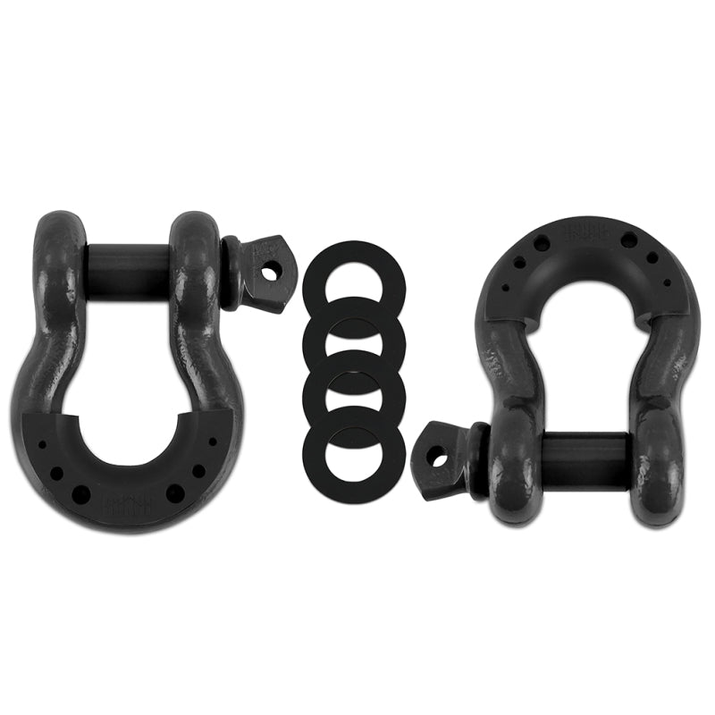 Mishimoto Borne D-Ring Shackle Set Black - DTX Performance