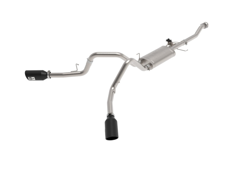 aFe Gemini XV 3in 304 SS Cat-Back Exhaust 2021 Ford F-150 V6 2.7L/3.5L (tt)/V8 5.0L w/ CO Black Tips - DTX Performance