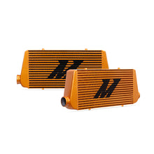 Load image into Gallery viewer, Mishimoto Universal Gold R Line Intercooler Overall Size: 31x12x4 Core Size: 24x12x4 Inlet / Outlet - DTX Performance