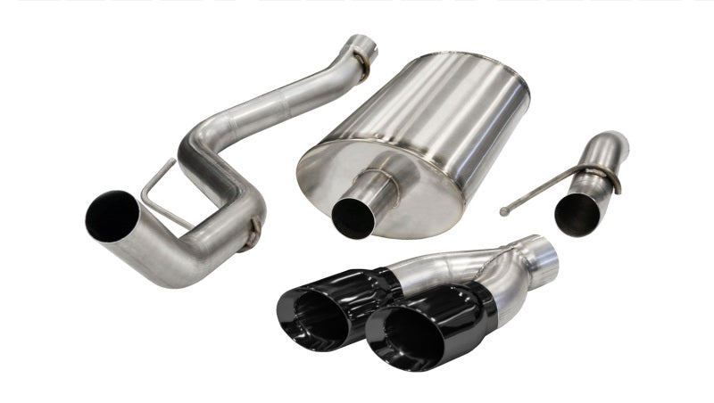 Corsa 10-10 Ford F-150 Raptor 5.4L V8 Black Sport Cat-Back Exhaust - DTX Performance