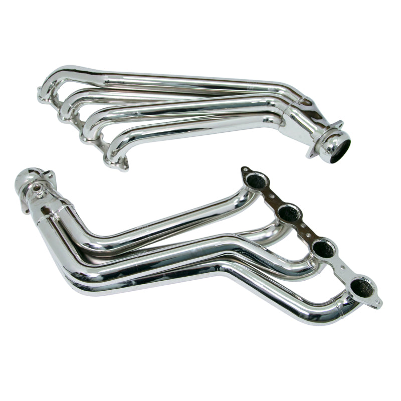 BBK 10-15 Camaro LS3 L99 Long Tube Exhaust Headers With Converters - 1-3/4 Chrome - DTX Performance