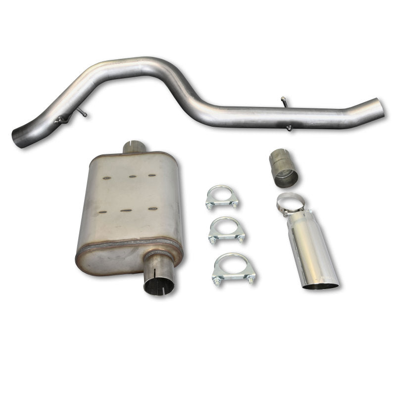 JBA 97-99 Jeep Wrangler TJ 2.5L/4.0L 304SS Single Rear Exit Cat-Back Exhaust - DTX Performance