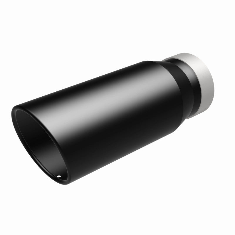 MagnaFlow Tip Stainless Black Coated Single Wall Round Single Outlet 5in Dia 4in Inlet 13in L - DTX Performance