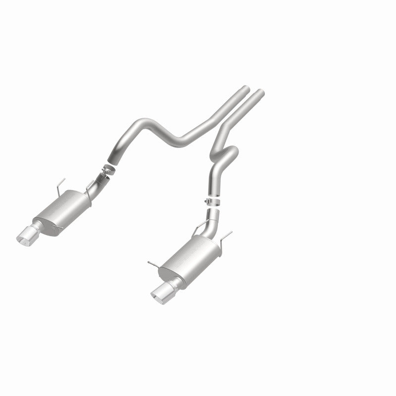 MagnaFlow 13 Ford Mustang Dual Split Rear Exit Stainless Cat Back Performance Exhaust (Street) - DTX Performance