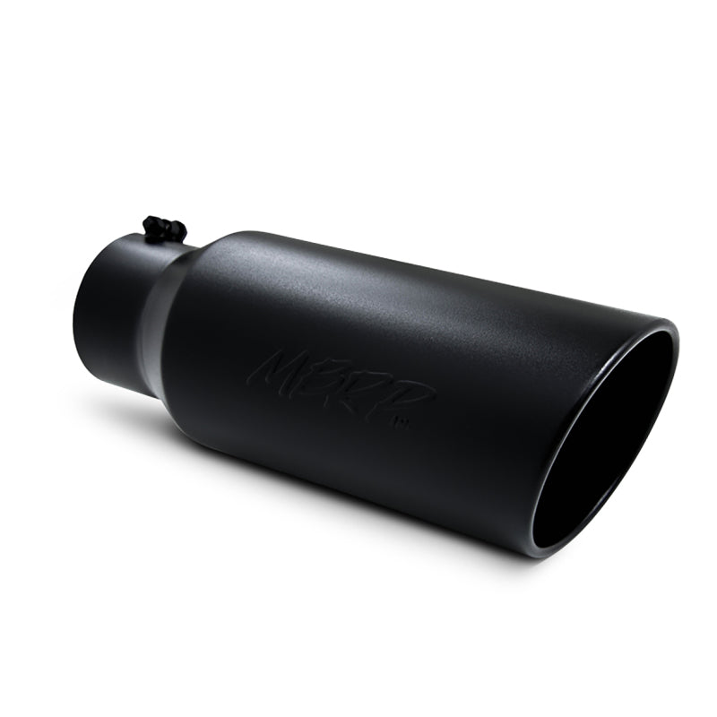 MBRP Universal Tip 7in O.D. Rolled End 5in inlet 18in length Black - DTX Performance