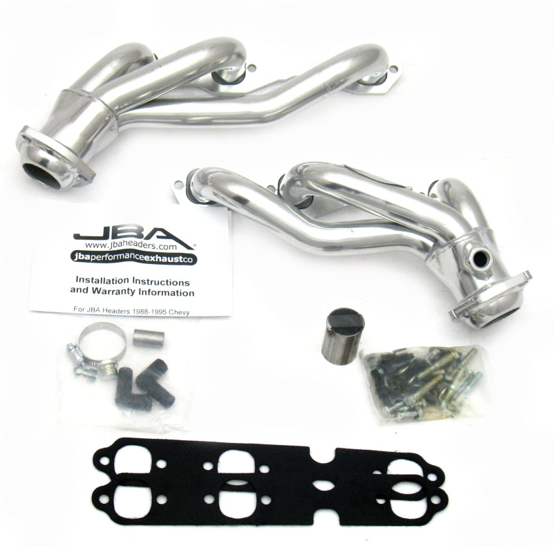 JBA 88-95 GM Truck 4.3L V6 w/o A.I.R. Injection 1-1/2in Primary Silver Ctd Cat4Ward Header - DTX Performance