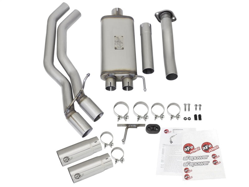 aFe Rebel Exhausts 3in SS Cat-Back 15-16 Ford F-150 EcoBoost V6 2.7/3.5L V8 5.0L w/ Polished Tips - DTX Performance