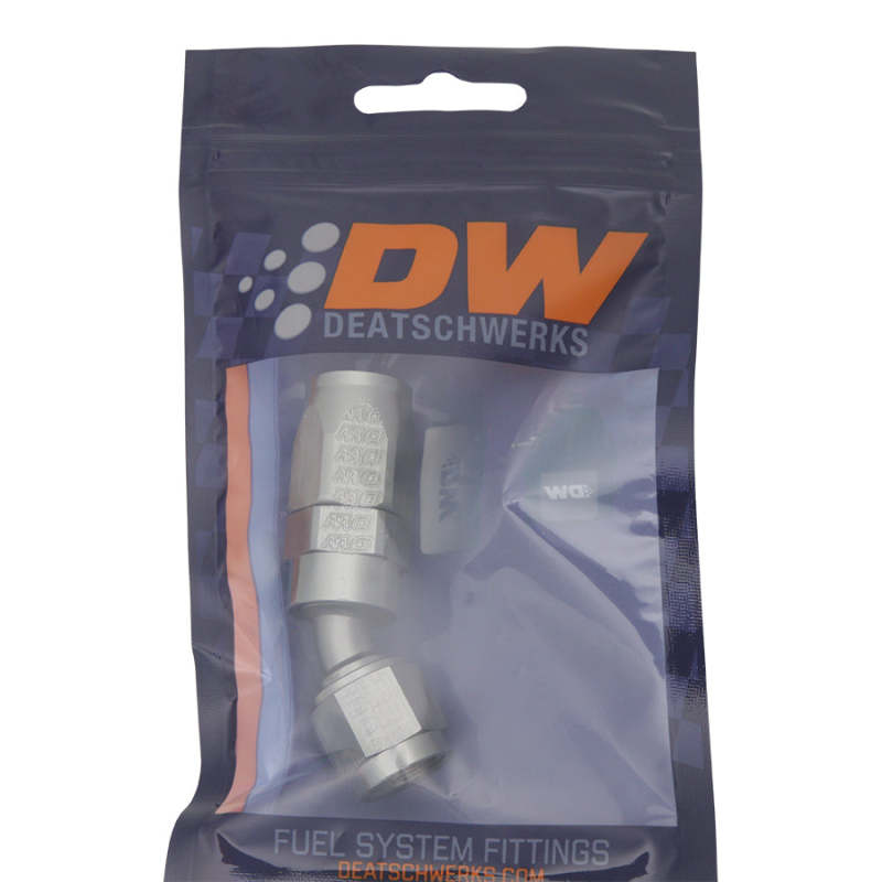 DeatschWerks 6AN Female Swivel 30-Degree Hose End CPE - Anodized Titanium - DTX Performance