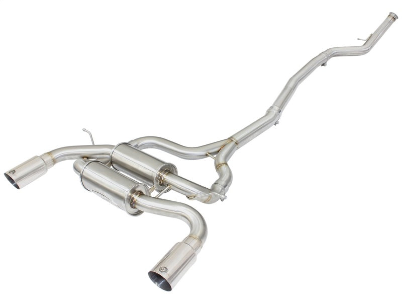 aFe MACHForce XP SS-304 Polish Tip 2.5in Dia Cat Back Exhaust 12-14 BMW 335i (F30) 3.0L (t) - DTX Performance