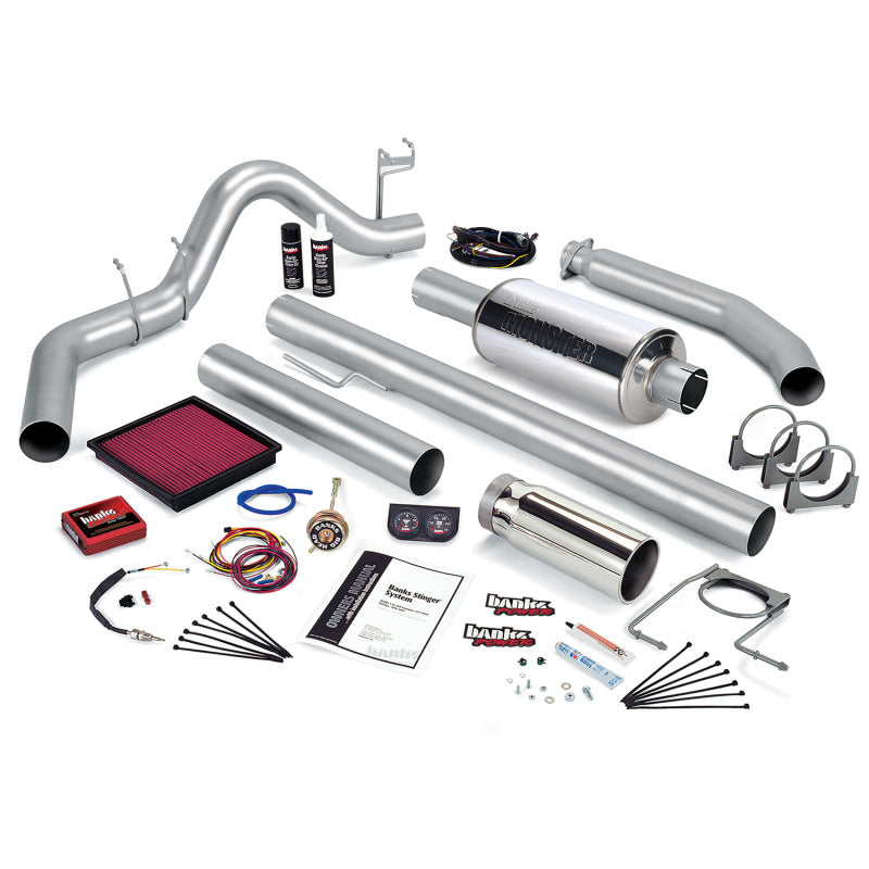 Banks Power 01 Dodge 5.9L 235Hp Ext Cab Stinger System - SS Single Exhaust w/ Chrome Tip - DTX Performance