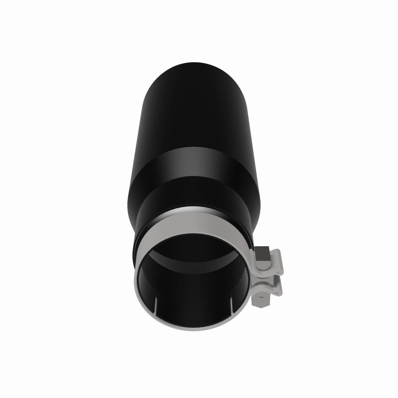 MagnaFlow Tip Stainless Black Coated Single Wall Round Single Outlet 5in Dia 3.5in Inlet 14.5in L - DTX Performance