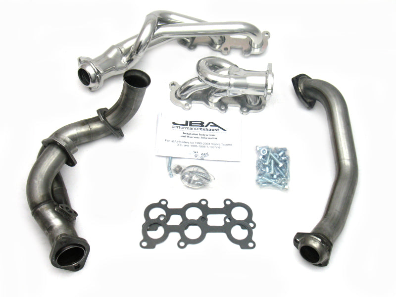 JBA 95-00 Toyota 3.4L V6 w/o EGR 1-1/2in Primary Silver Ctd Cat4Ward Header - DTX Performance