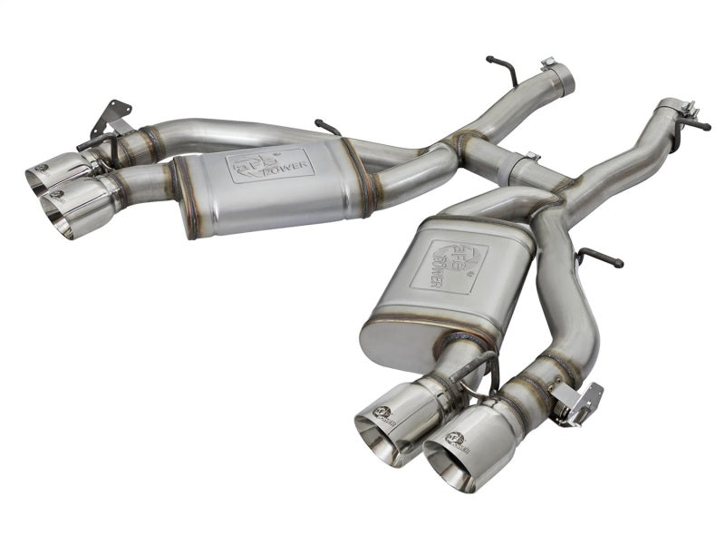 aFe MACHForce XP 3in 304 SS Axle-Back Dual Exhaust (NPP) w/ Polished Tips 16-17 Camro SS V8-6.2L - DTX Performance