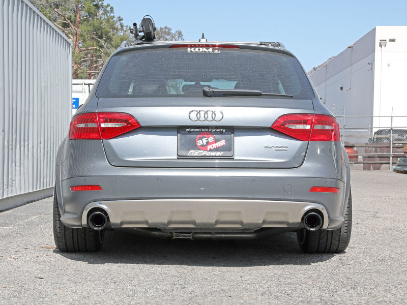 afe MACH Force-Xp 13-16 Audi Allroad L4 SS Axle-Back Exhaust w/ Black Tips - DTX Performance