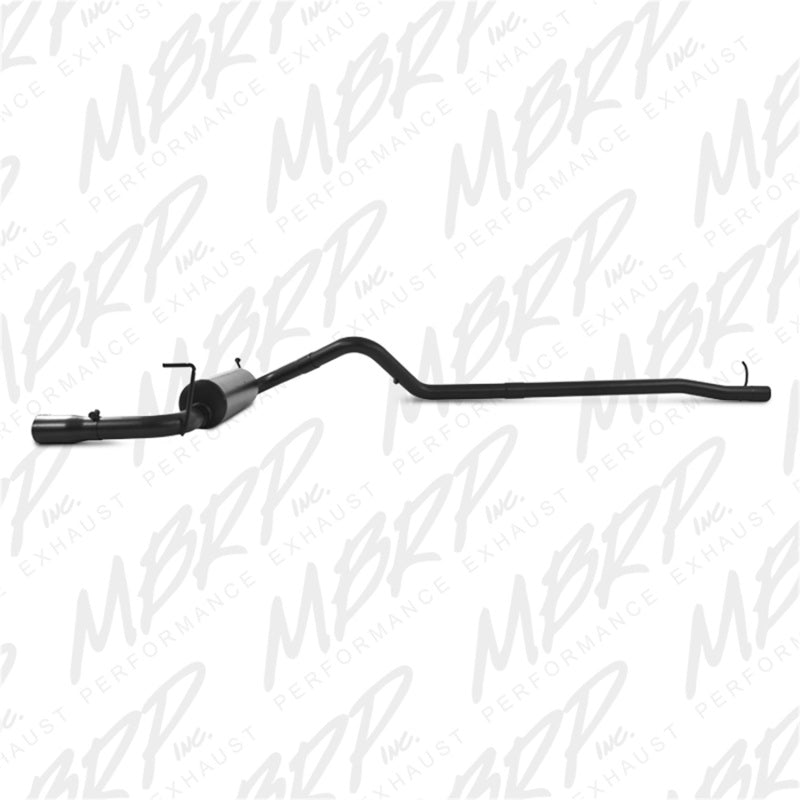 MBRP 12 Jeep Wrangler/ Rubicon 3.6L Cat Back Single Rear Exit Black Exhaust - DTX Performance