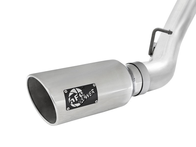 aFe Atlas Exhaust 4in Dual DPF-Back Al Steel w/ Pol Tips 16-17 GM Diesel Truck V8-6.6L (td) LML - DTX Performance