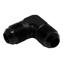 Load image into Gallery viewer, DeatschWerks 8AN Male Flare to 8AN Male Flare 90-Degree Fitting - Anodized Matte Black - DTX Performance