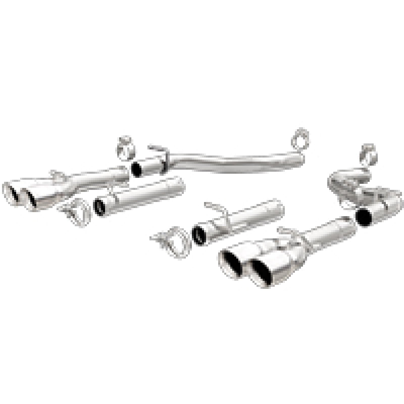 MagnaFlow Axle-Back, SS, 2.5in, Quad Split Rear 3.5in Tip 2015 Dodge Challenger R/T 5.7L - DTX Performance