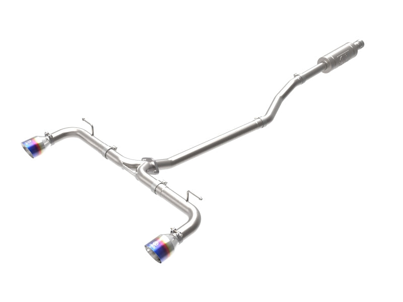 aFe Takeda 2-1/2in 304 SS Cat-Back Exhaust w/ Blue Flame Tips 14-18 Mazda 3 L4 2.0L/2.5L - DTX Performance