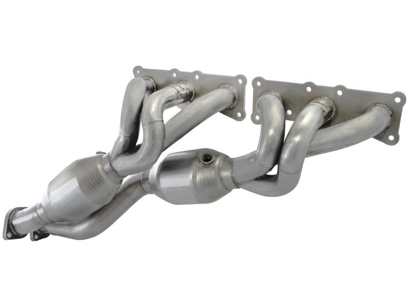 aFe 08-13 BMW 128i (E82/88) L6 3.0L Twisted Steel 304 Stainless Steel Long Tube Header w/ Cat - DTX Performance