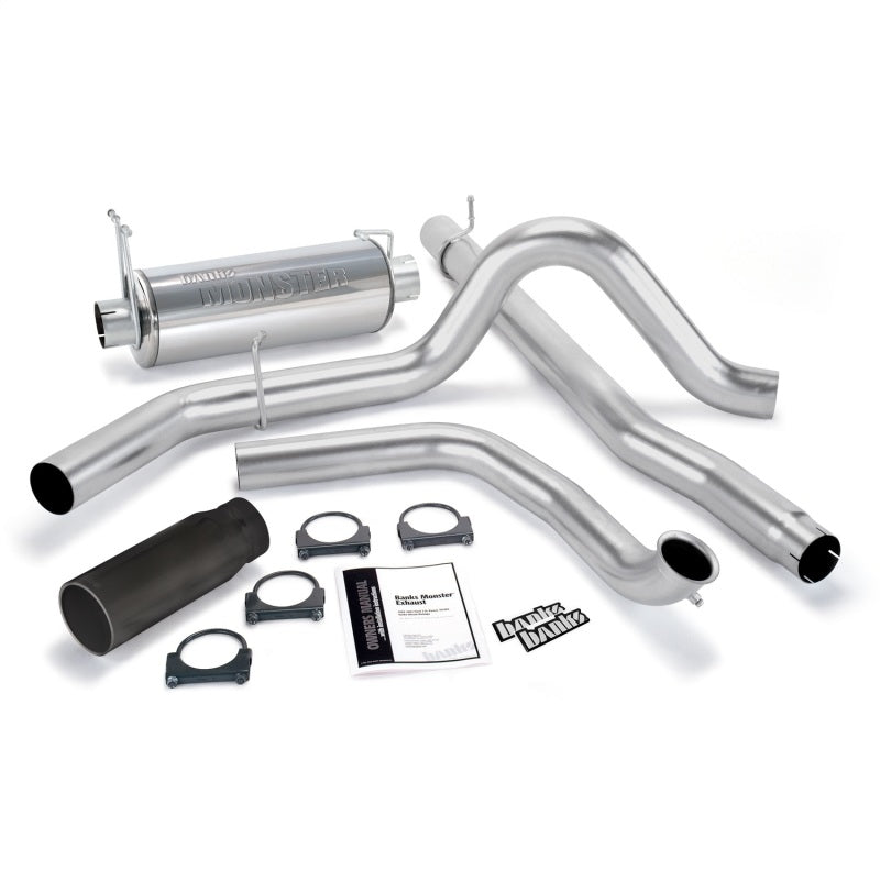 Banks Power 99-03 Ford 7.3L Monster Exhaust System - SS Single Exhaust w/ Black Tip - DTX Performance