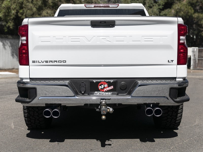 aFe Gemini XV 3in 304 SS Cat-Back Exhaust w/ Cutout 19-21 GM Silverado/Sierra 1500 V8- w/ Black Tips - DTX Performance