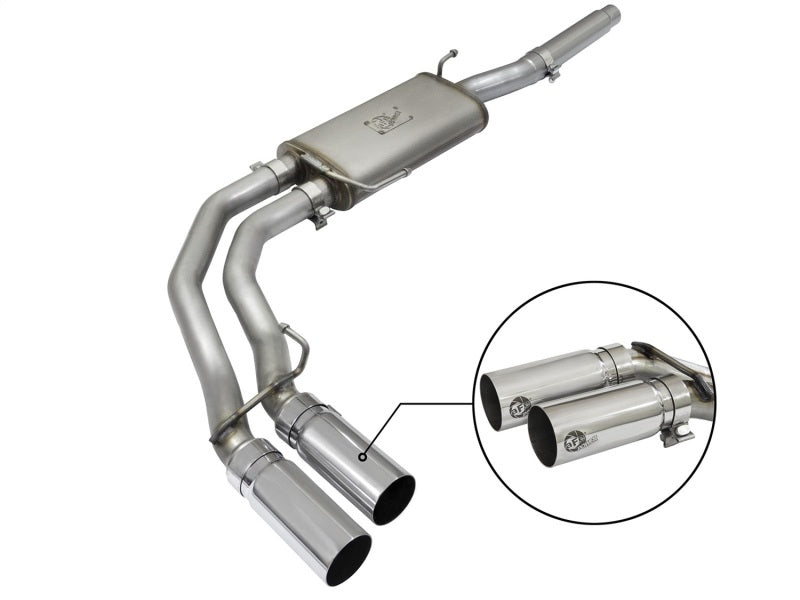 aFe Rebel Exhausts Cat-Back SS Ford F-150 04-08 V8 4.6/5.4L w/ Polished Tips - DTX Performance