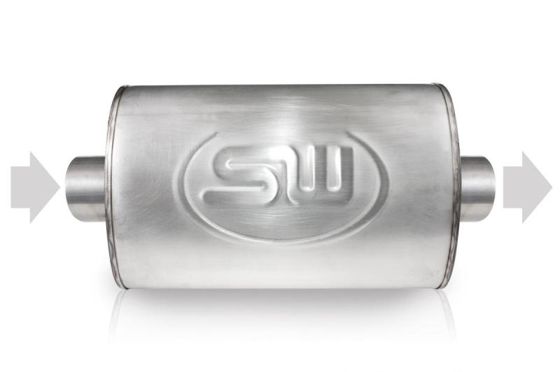 Stainless Works 2.5in ID CENTER INLET/ 2.5in OD CENTER OUTLET 4inX8in - DTX Performance