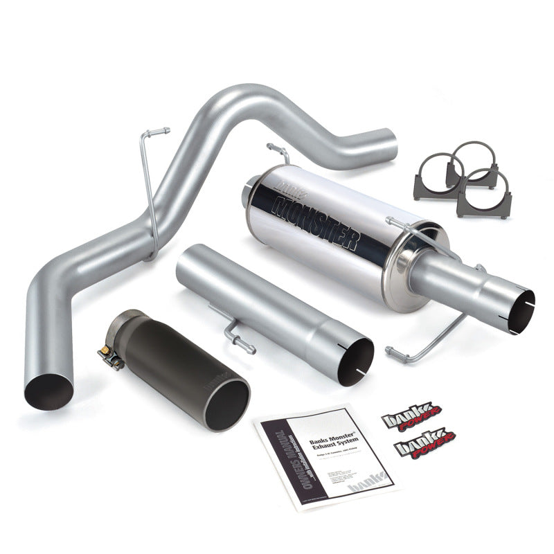 Banks Power 06-07 Dodge 325Hp Mega Cab Monster Exhaust System - SS Single Exhaust w/ Black Tip - DTX Performance