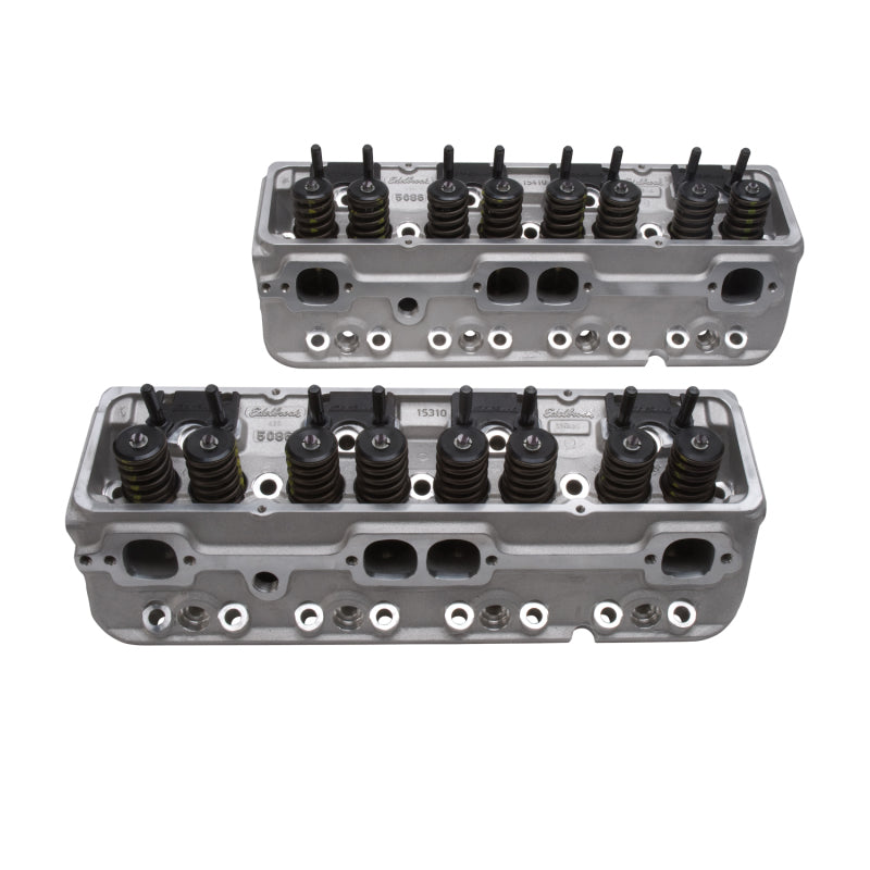 Edelbrock 1Pr Cyl Head E-210 SBC 64cc Perf RPM (Complete Pair) - DTX Performance