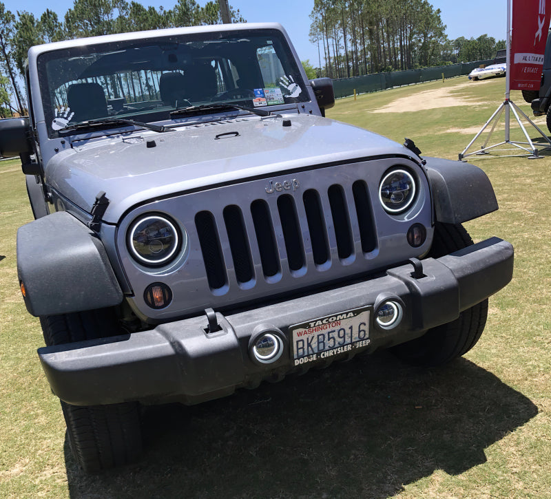 Oracle 7in High Powered LED Headlights - Black Bezel - ColorSHIFT 2.0 - DTX Performance