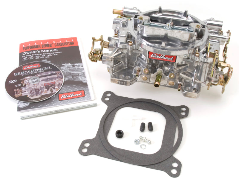 Edelbrock Carburetor Performer Series 4-Barrel 750 CFM Manual Choke Satin Finish - DTX Performance