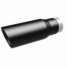 Load image into Gallery viewer, MagnaFlow Tip Stainless Black Coated Single Wall Round Single Outlet 5in Dia 3.5in Inlet 14.5in L - DTX Performance