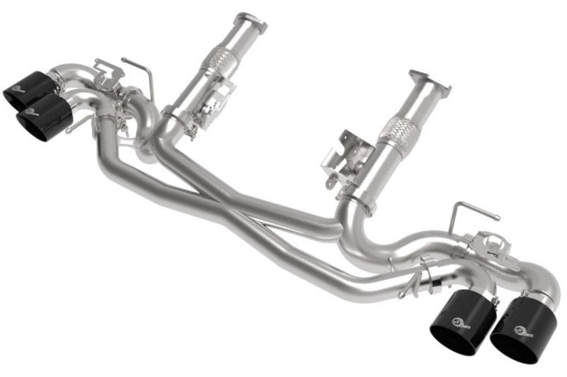 AFe MACH Force-Xp 304 Stainless Steel Cat-Back Exhaust Black 2020 Chevrolet Corvette C8 - DTX Performance