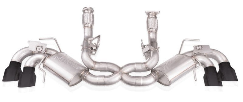 Stainless Works 20-21 Chevrolet Corvette C8 6.2L Legend Cat-Back Exhaust w/ Matte Black Tips - DTX Performance