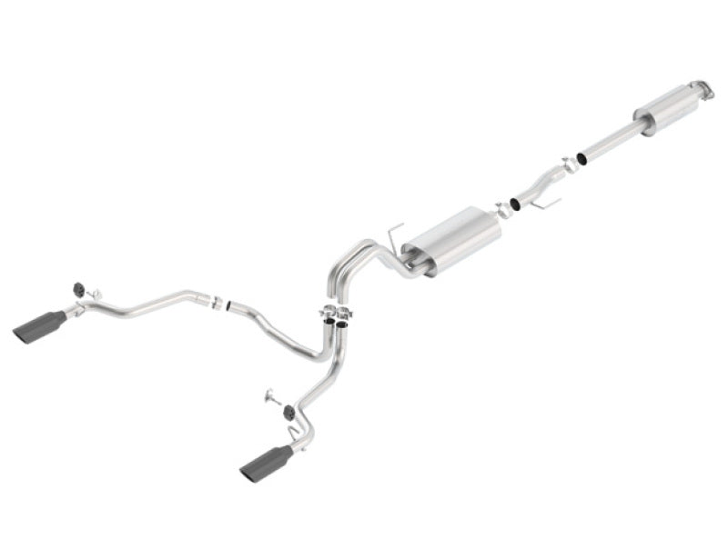 Borla 15-17 F-150 2.7/3.5L V6 EcoBoost / 5.0L V8 Black Chrome Cat-Back Touring Exhaust - DTX Performance