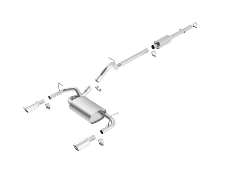 Borla 12-16 Jeep Wrangler JK 3.6L AT/MT 4Wheel 4dr Truck Single Split Rear Exit Catback Exhaust - DTX Performance