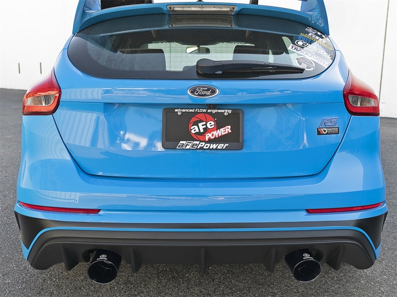 aFe Takeda 3in 304 SS Cat-Back Exhaust System w/ Black Tips 16-18 Ford Focus RS I4-2.3L (t) - DTX Performance