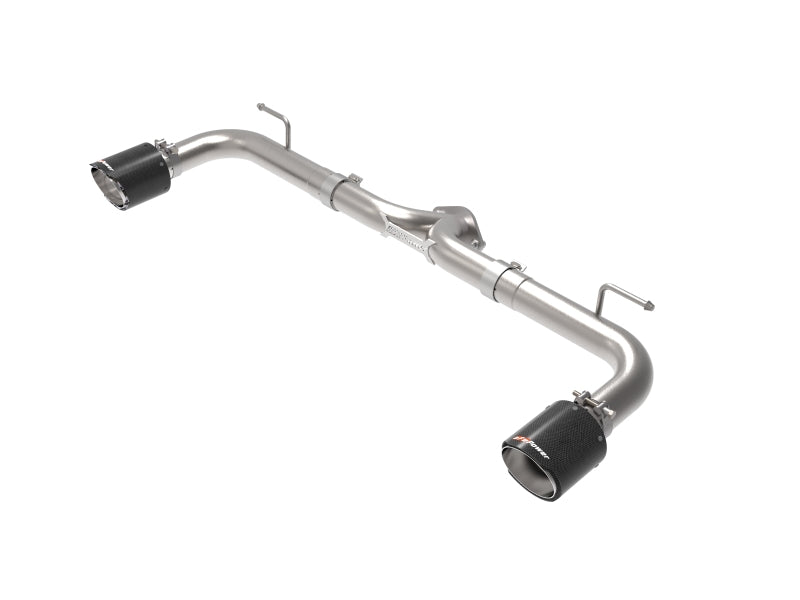 aFe Takeda 2-1/2in 304 SS Axle-Back Exhaust w/ Carbon Fiber Tips 14-18 Mazda 3 L4 2.0L/2.5L - DTX Performance