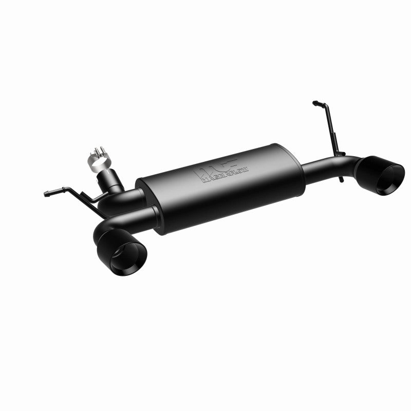 MagnaFlow 07-17 Jeep Wrangler JK 3.8/3.6L Dual Split Rear Exit Black Axle-Back Exhaust - DTX Performance