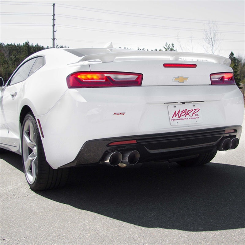 MBRP 2016+ Chevy Camaro SS 6.2L 3in Dual Cat-Back Quad Tip Exhaust Street Version w/ SS T409 Tips - DTX Performance