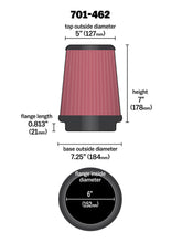 Load image into Gallery viewer, Airaid Universal Air Filter - Cone 6 x 7-1/4 x 5 x 7 - DTX Performance