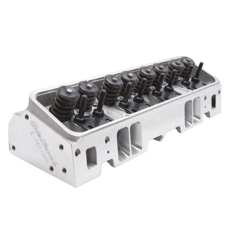 Edelbrock Cylinder Head SB Chevrolet Performer RPM E-Tec 200 for Hydraulic Roller Cam Complete (Ea) - DTX Performance