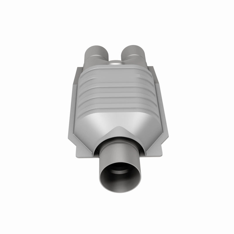 MagnaFlow Conv Univ 2inch Inlet/2.5inch Outlet Dual/Single Oval Shape - DTX Performance