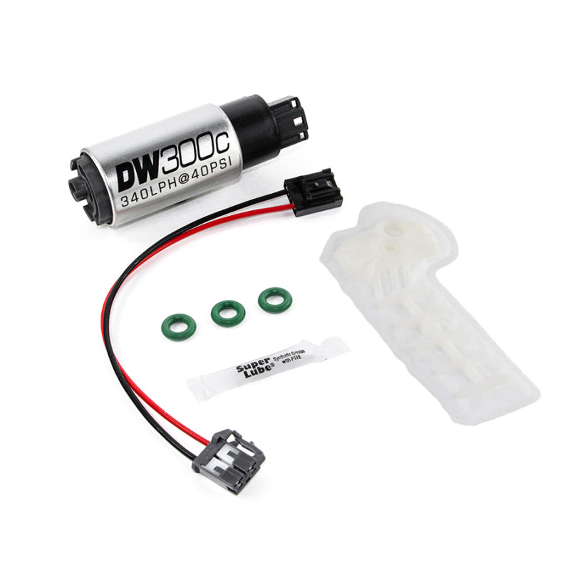 DeatschWerks 340lph DW300C Compact Fuel Pump w/ 02-06 RSX Set Up Kit (w/o Mounting Clips) - DTX Performance