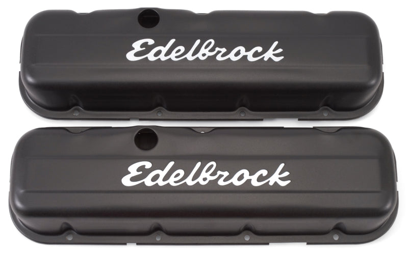 Edelbrock Valve Cover Signature Series Chevrolet 1965 and Later 396-502 V8 Low Black - DTX Performance