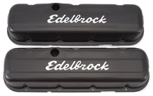 Load image into Gallery viewer, Edelbrock Valve Cover Signature Series Chevrolet 1965 and Later 396-502 V8 Low Black - DTX Performance