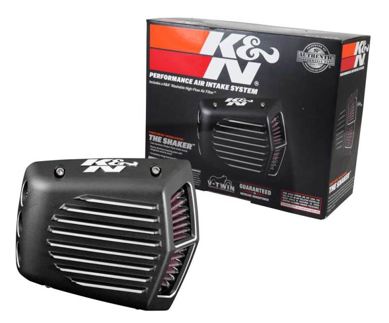 K&N Street Metal Intake System for 08-16 Harley Davidson Touring Models - Shaker Black - DTX Performance