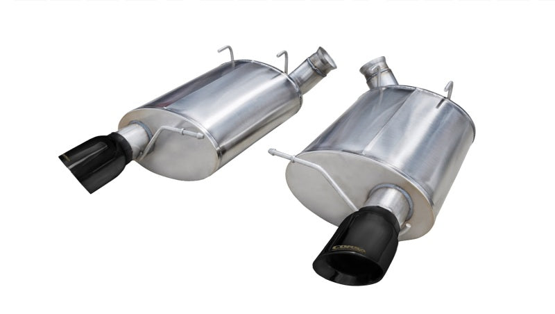 Corsa 11-12 Ford Mustang Shelby GT500 5.4L V8 Black Sport Axle-Back Exhaust - DTX Performance