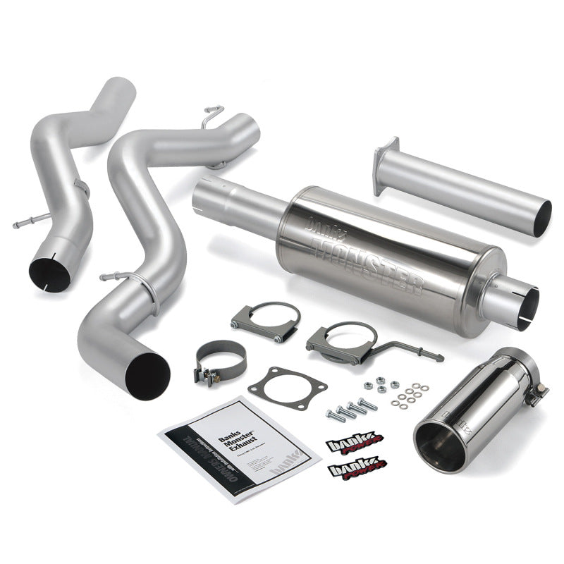 Banks Power 06-07 Chevy 6.6L ECLB Monster Exhaust System - SS Single Exhaust w/ Chrome Tip - DTX Performance